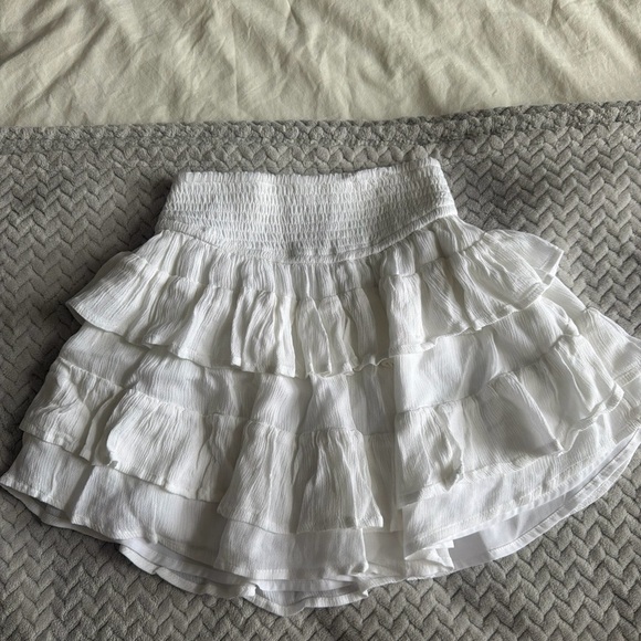 Hollister White Tiered Ruffle Mini Skirt - Picture 7 of 12